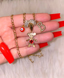 Icy Birthstone And Initial Kids With Red Eyes