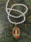 Freshwater Pearl Floral Mary Necklace