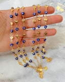 Adjustable Blue Heart Eye Bracelet Or Anklet