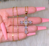 Oval Cross (Rolo Chain)