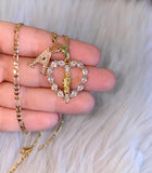 Iced Out Saint Jude Heart With Letter