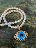 Freshwater Pearl Eye Necklace