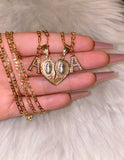 Mary Breakable Heart Set With 2 Letters (Tricolor)