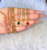 Birthstone Figaro Necklace