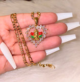 Floral Baguette Heart Mary