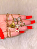 Bling Birthstone And Initial Kids With Mom Heart
