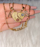 Mommy & Me Breakable Heart With 2 Letters (Tricolor)