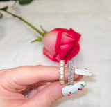 Emerald Cut Eternity Band In Gold Or Silver