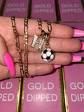 Soccer Ball And Initial Necklace