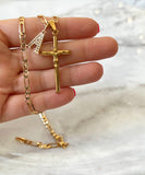 Gold Crucifix With Initial