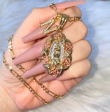 La Rosa de Guadalupe With Icy Initial (Tricolor)