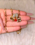 Bling Initial & Birthstone Teddy Combo