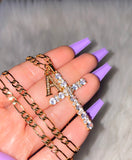 Bling Bling Cross With Initial