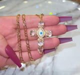 Eye Cross (Figaro Chain)