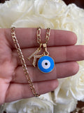 Icy Eye & Initial Necklace