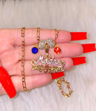Tricolor Madre With 1 to 6 Birthstones