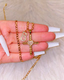 Cuban Heart Cross With Initial