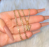 Dainty Bling Initial (Cuban Chain)