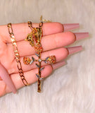 Dazzling Rose Cross & Teddy
