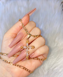 Marquise Floral Cross