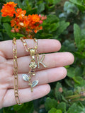 Tricolor Eternal Rose With Initial