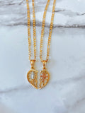 Tricolor Mary And Cross Heart Set