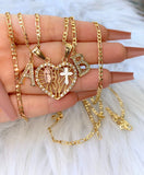 Icy Breakable Religious Heart With 2 Letters