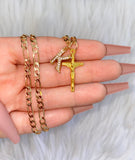 Golden Crucifix With Initial
