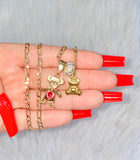 Golden Teddy And Birthstone Kids (1 to 3 Kids)