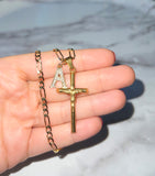 Gold Crucifix With Initial