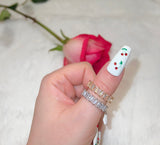 Emerald Cut Eternity Band In Gold Or Silver