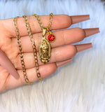 Dainty Classic Mary With Birthstone