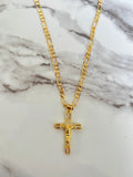 Fancy Crucifix (Figaro Chain)