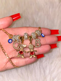 Icy Birthstone And Initial Kids With Blue Eyes