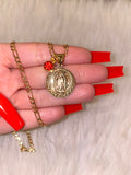 Round Mary With Birthstone