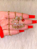 Tricolor Madre With Initial & Birthstone (1 To 3)