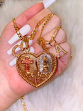Large Religious Breakable Heart With 2 Letters