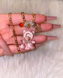 Crystal Teddy, Icy Initial, And Birthstone Combo