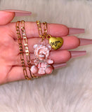 Crystal Teddy With Mom Heart