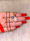 Bling Initial And Blue Eye