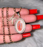 Icy Image Of Mary With Initial