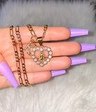 Icy Mary Heart With Initial