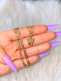 Dainty Bling Initial (Figaro Chain)