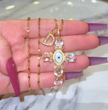 Eye Cross & Letter (Link Chain)