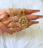 La Rosa de Guadalupe With Icy Initial (Gold)