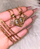 Mary Breakable Heart Set With 2 Letters (Tricolor)