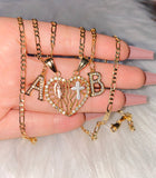 Icy Breakable Religious Heart With 2 Letters