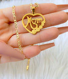Golden Mom Heart Necklace