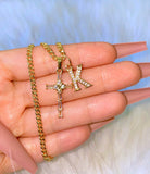 Kendall Cross & Initial (Cuban Chain)