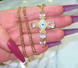 Eye Cross (Figaro Chain)